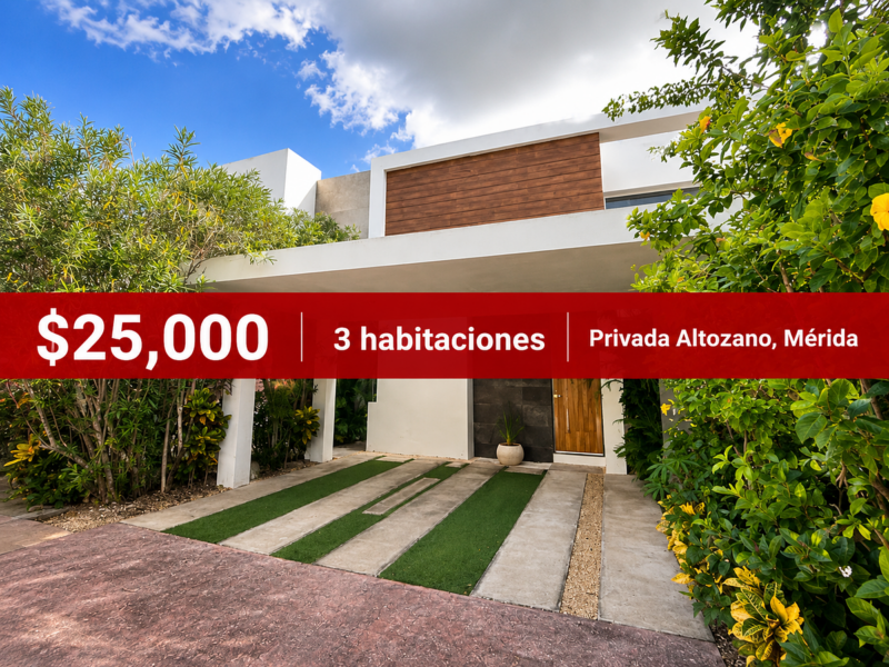 Casa en renta en Merida- Privada Altozano