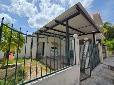 Renta de casa en conkal de 2 habitaciones y amplio terreno con plantas frutales